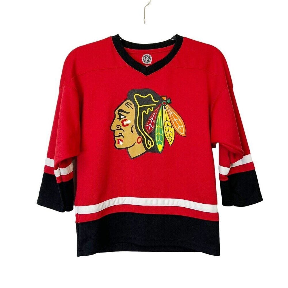Reebok Chicago Blackhawks‎ Jersey Kids Size Large 10-12 Child NHL Hockey
